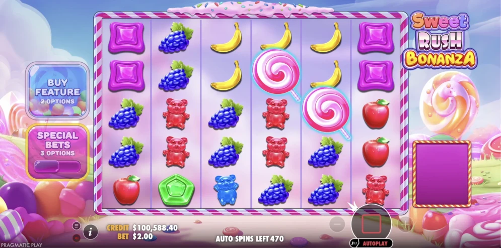 Sweet Rush Bonanza gameplay